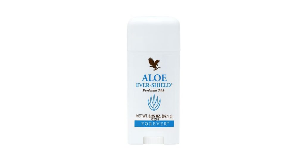 Desodorante Aloe Vera Forever pele protegida e sem manchas.