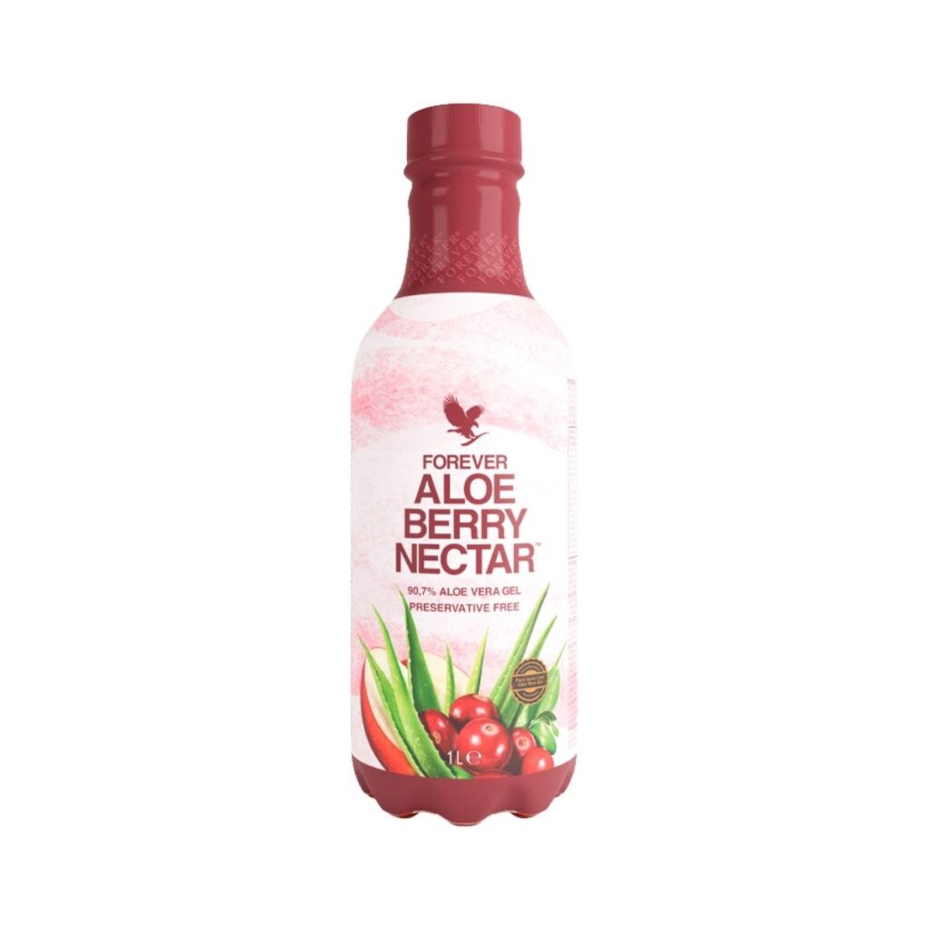 Embalagem suco Forever Aloe Vera berry nectar suco sabor cranberry com maçã e uvas do monte.