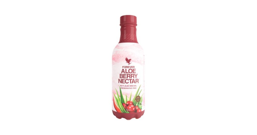 Embalagem suco Forever Aloe Vera berry nectar suco sabor cranberry com maçã e uvas do monte.