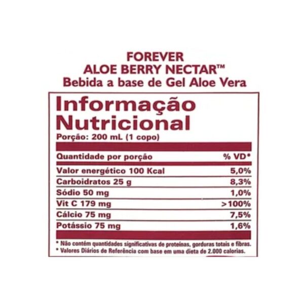 Forever-Aloe-Berry-Nectar-Suco-Aloe-Vera-com-Cranberry-foreverbylu-tabela-nutricional
