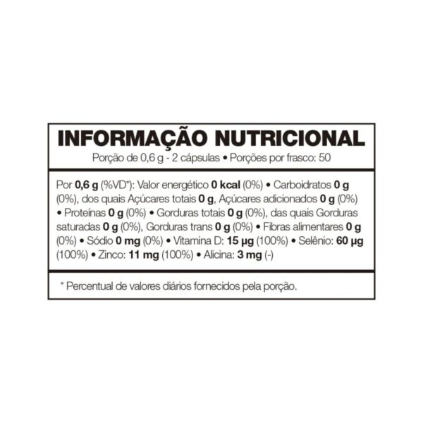 Forever-Garlic-foreverbylu-tabela-nutricional